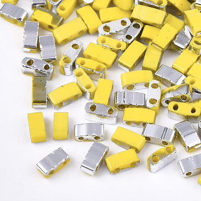 Electroplate Opaque Glass Seed Beads SEED-S023-18B-04D-1