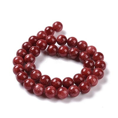 Dyed Natural Jade Beads Strands G-D434-10mm-08-1-1