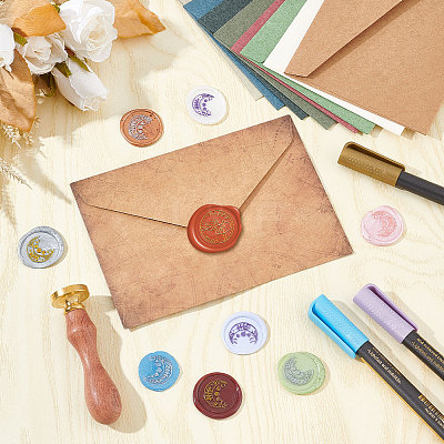 Wax Seal Stamp Set AJEW-WH0517-008-1