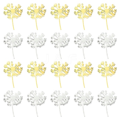 5Pcs 201 Stainless Steel Pendants STAS-YW0003-02G-1