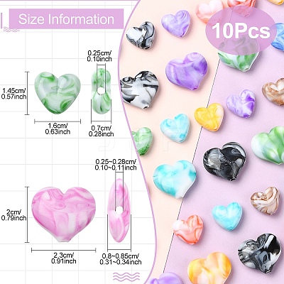 10Pcs Acrylic Beads OACR-YW0002-50-1
