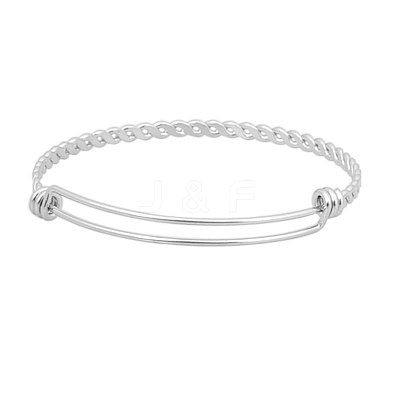 Tarnish Resistant Adjustable 304 Stainless Steel Expandable Bangle Making STAS-I066-01A-1