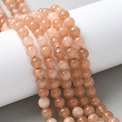Natural White Jade Beads Strands G-F364-11-6mm-2-1