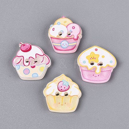 2-Hole Printed Resin Buttons BUTT-Q047-02-1