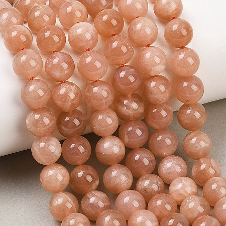 Natural Sunstone Beads Strands G-G342-A03-9mm-1
