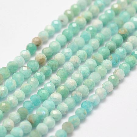 Natural Amazonite Bead Strands G-P279-42-3mm-1