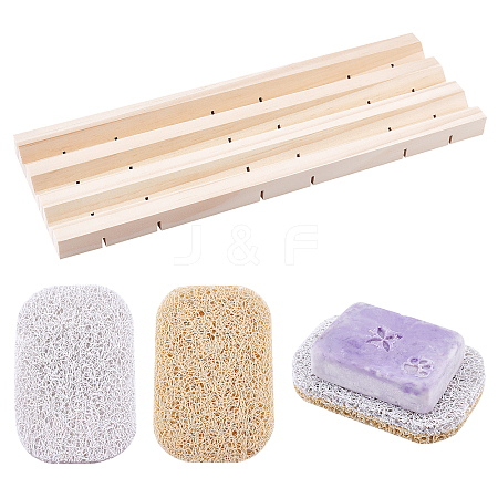 5Pcs 3 Styles Oval & Rectangle PVC Soap Saver Pads AJEW-GA0003-77-1