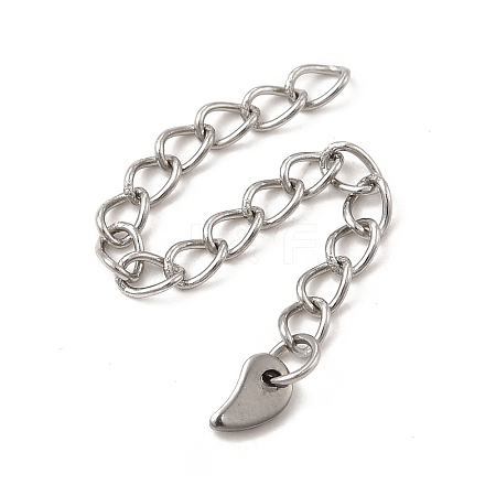 304 Stainless Steel Curb Chain Extenders STAS-P320-01P-1