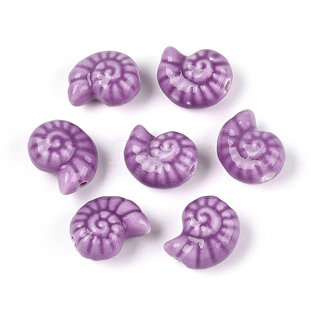 Glazed Porcelain Beads PORC-I028-02F-01-1