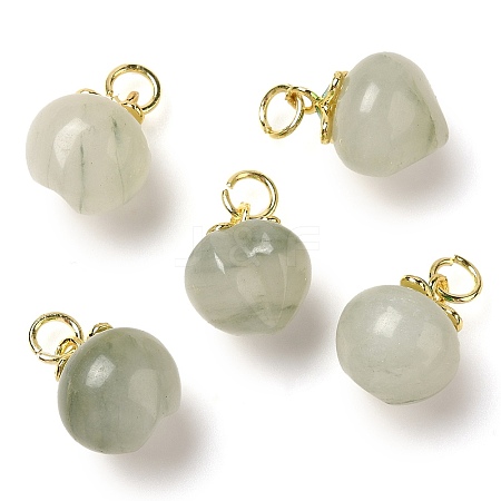 Natural Jade Fruit Pendants G-P550-24G-1