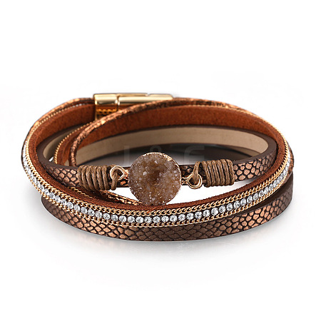 Imitation Leather Multi-strand Bracelets for Women WG6BD9A-02-1