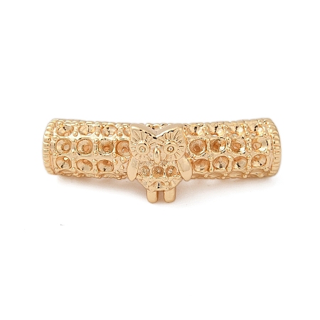 Brass Tube European Beads KK-G532-05A-G-1