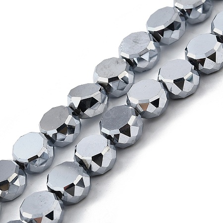 Electroplate Glass Beads Strands EGLA-L045-G-FP01-1