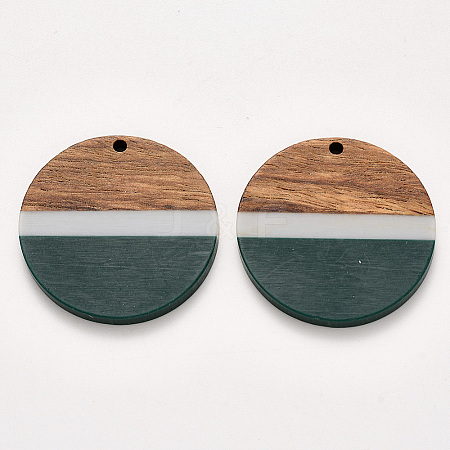 Resin & Walnut Wood Pendants LS-RESI-S384-009A-A03-1