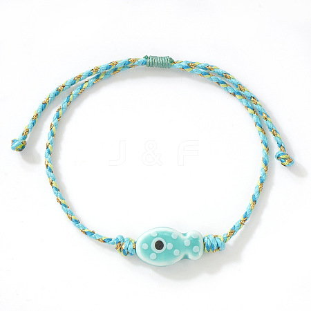Handmade Porcelain Fish Charm Adjustabale Bracelets XD8221-7-1