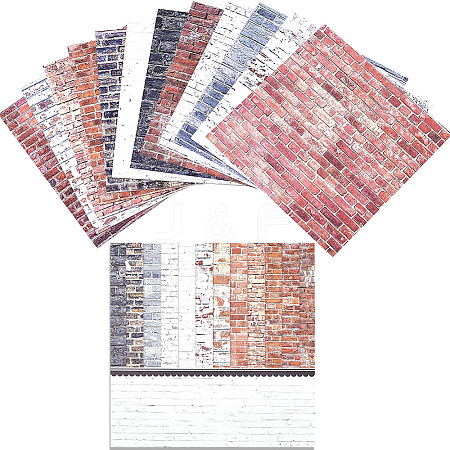 24 Sheets Wall Texture Scrapbook Paper Pads DIY-WH0491-87C-1