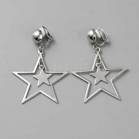 Brass Clip-on Earrings EJEW-WH0019-29P-1