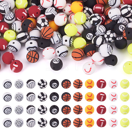 220Pcs 11 Styles Handmade 8 Ball Polymer Clay Beads CLAY-TA0001-88-1