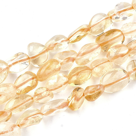 Natural Brazilian Citrine Beads Strands G-T108-01C-1