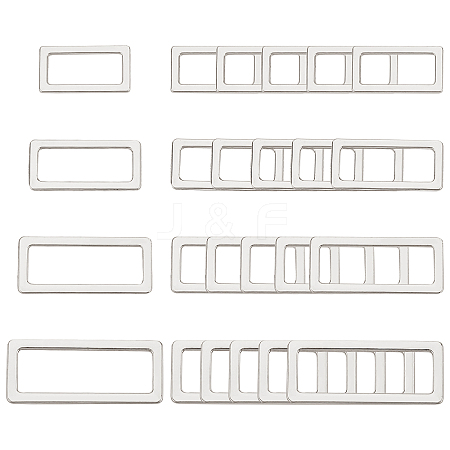 32Pcs 4 Style Alloy Buckle FIND-WR0002-90P-1