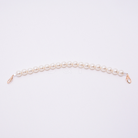 White Acrylic Round Beads Bag Handles LS-FIND-TAC0006-24H-02-1