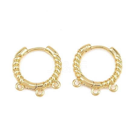 Brass Huggie Hoop Earring Findings KK-H292-37G-01-1