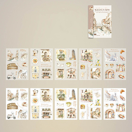 Scenery of Rome PET and Paper Sticker STIC-C011-04F-1