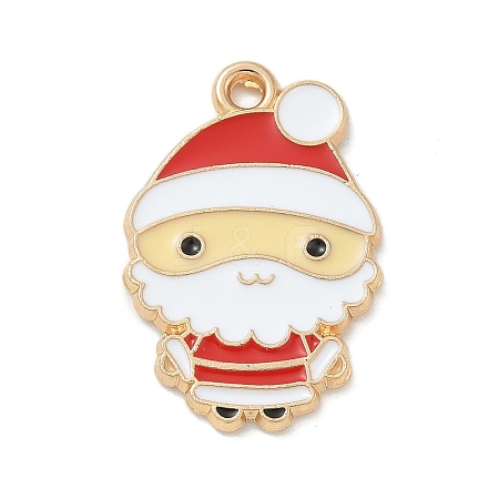 Christmas Alloy Enamel Pendants ENAM-K074-01G-10-1