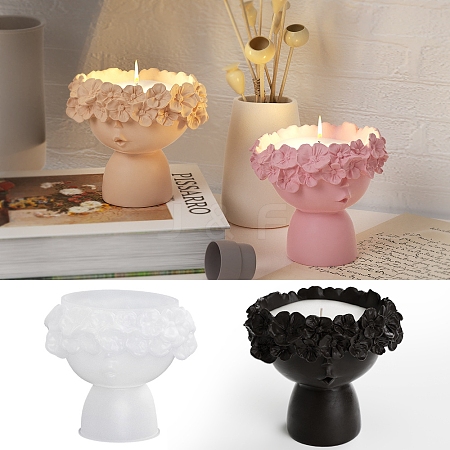 DIY Flower Candlesticks Silicone Molds DIY-G113-12-1