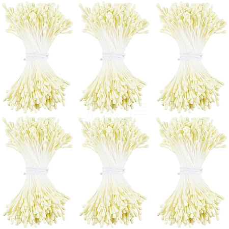 6Bundles Gypsum with Cotton Cord Artificial Flower Core DIY-GF0014-10A-1
