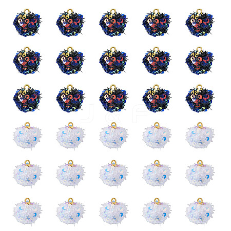 30Pcs 2 Colors Cloth Pendants FIND-TA0008-35-1