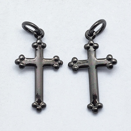 Brass Pendants KK-J279-30B-NR-1