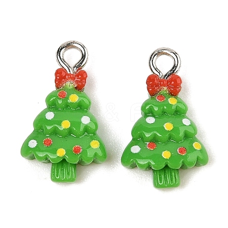 Christmas Theme Opaque Resin Pendants RESI-S08-02M-1