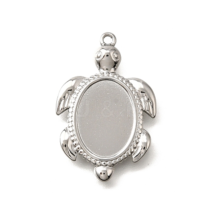 304 Stainless Steel Pendant Cabochon Settings STAS-C122-16A-P-1