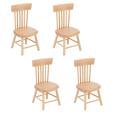Mini Wood Chairs AJEW-WH0041-76B-1