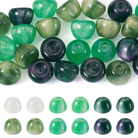 30Pcs 3 Colors Resin UV Reactive Beads RESI-TA0005-67B-1