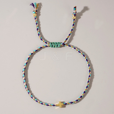 Mother's Day Adjustable Brass Bead Braided Bead Bracelets YE2550-3-1