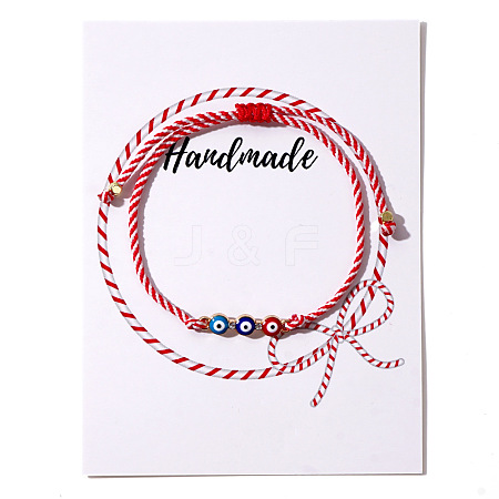 Colorful Matisse Bracelet with Red and White Rope SA4550-1