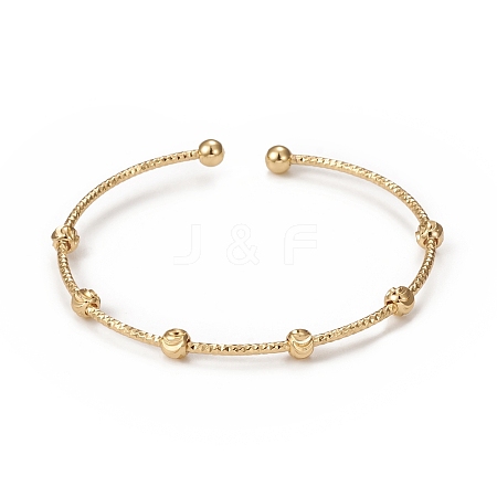 Rack Plating Brass Cuff Bangles BJEW-E071-13G-1