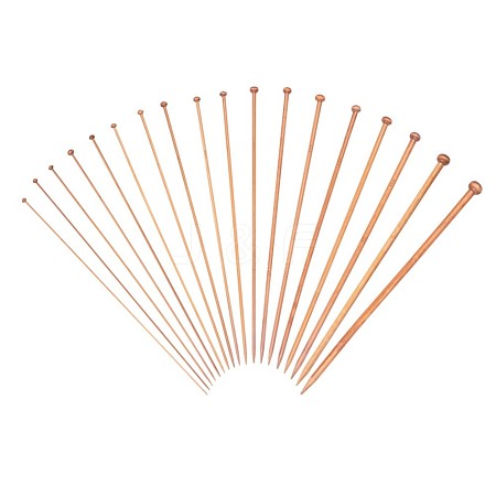 Carbonize Bamboo Knitting Needles Set TOOL-WH0016-16-1