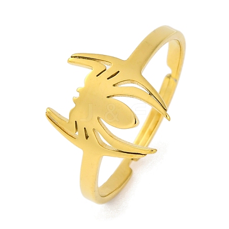 201 Stainless Steel Adjustable Ring for Women RJEW-D082-02B-1