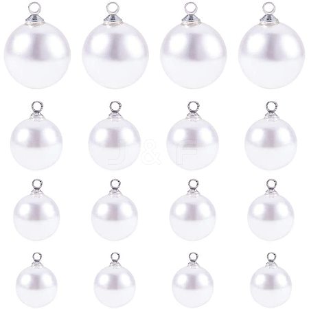 Resin Imitation Pearl Pendants RESI-PH0001-09-1