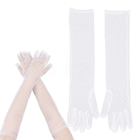 Dot Pattern Lace Gloves AJEW-WH0314-442-1