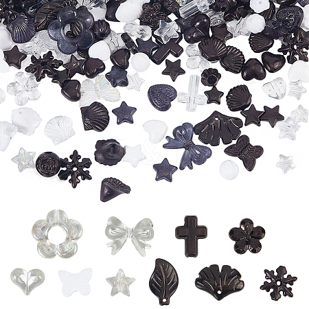 150G Transparent & Opaque Acrylic Beads TACR-SP0001-38B-1