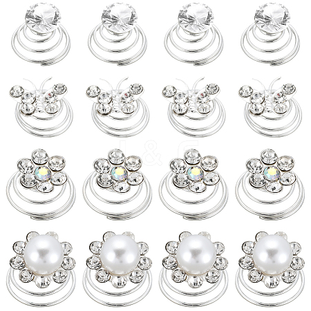 Spiral Hair Pin Coil Iron Hair Accessories OHAR-SP0001-12B-1