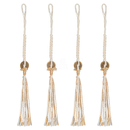 4Pcs 4 Styles Macrame Cotton Cord Hanging Ornaments HJEW-OC00275-1