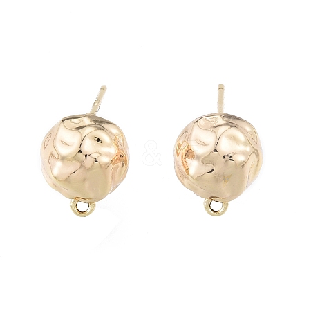 Brass Stud Earrings Findings KK-G432-27G-1