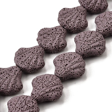 Dyed Natural Lava Rock Beads Strands G-A264-A04-01E-1