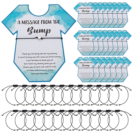 24Pcs Word Printed Paper Bracelet Display Cards BJEW-FG0001-05A-1