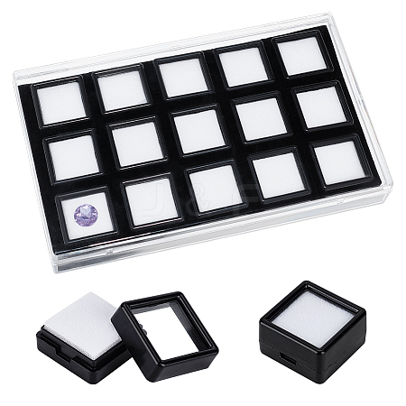 Plastic Diamond Storage Boxes Set CON-WH0092-69-1